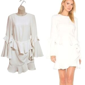 Rebecca Vallance El Chino White Flare Mini Dress US 2